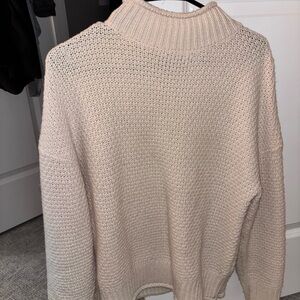 Elegant Cream Turtleneck Sweater